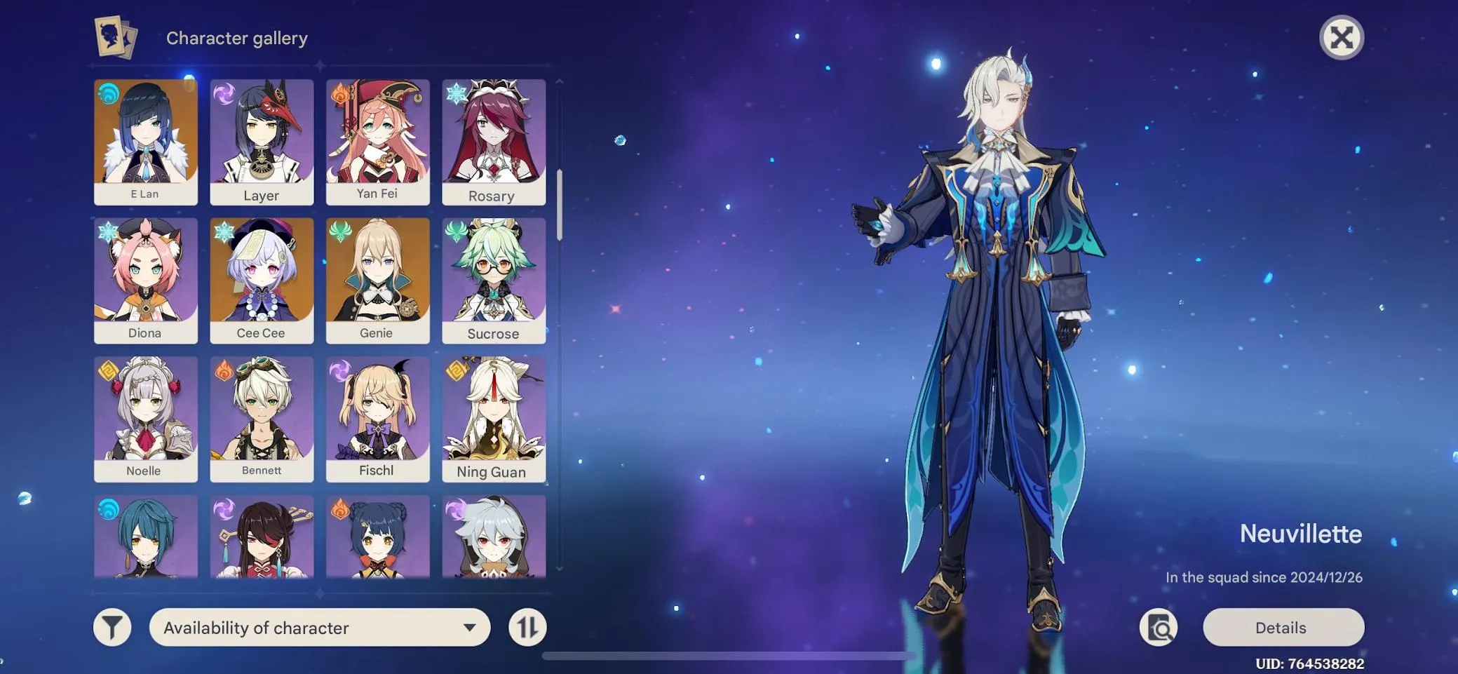 GI1180 5 star Absolution Sword + Harlequin Furina Sigewinne Neuvillette Yelan AR46 Europe Boosted 